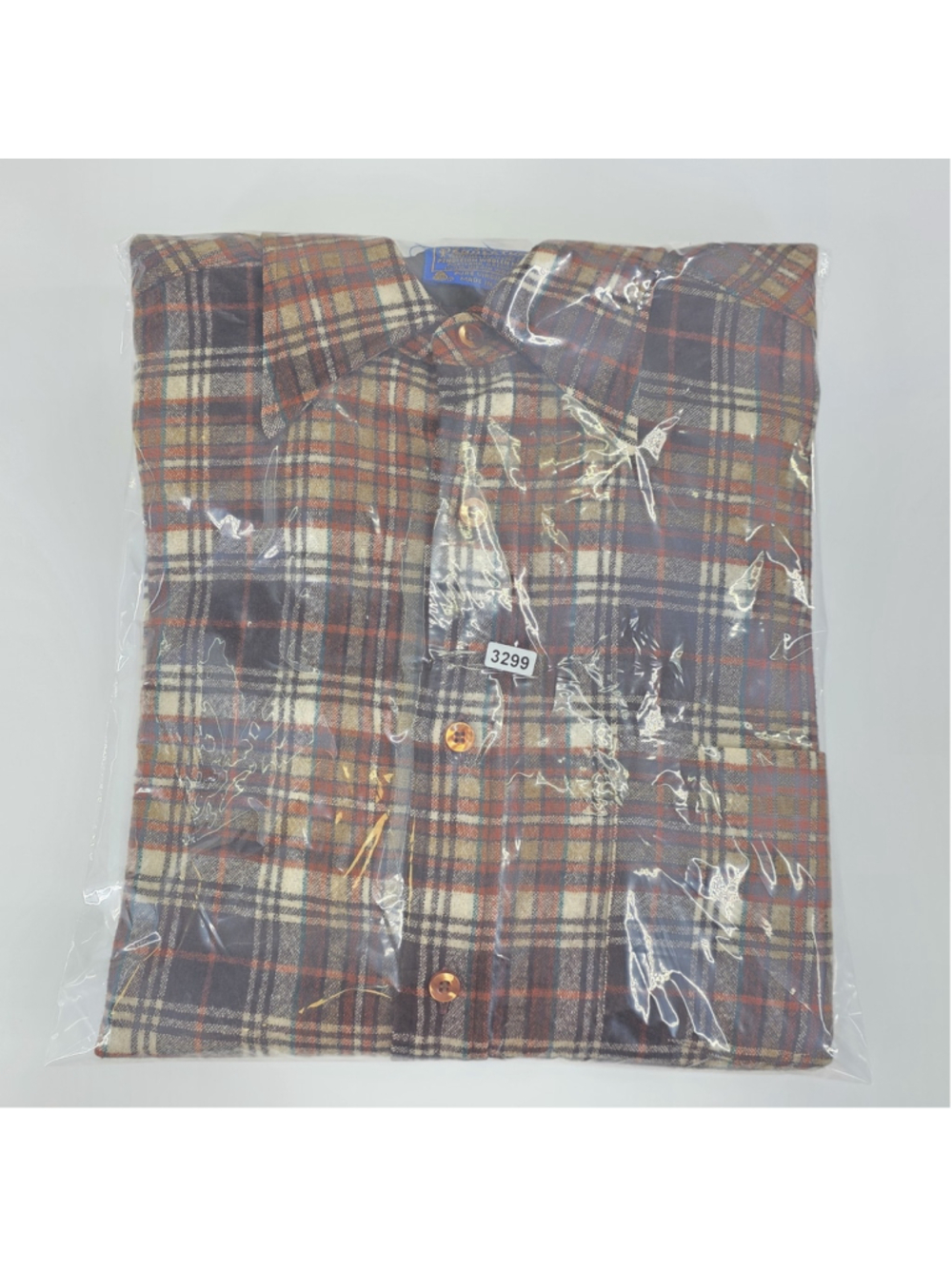 Pendleton Wool Shirt Mens L Vintage Plaid Flannel USA Board Shirt Brown - Picture 9 of 9